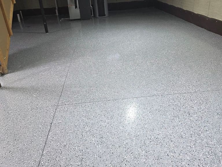 Basement epoxy and flake