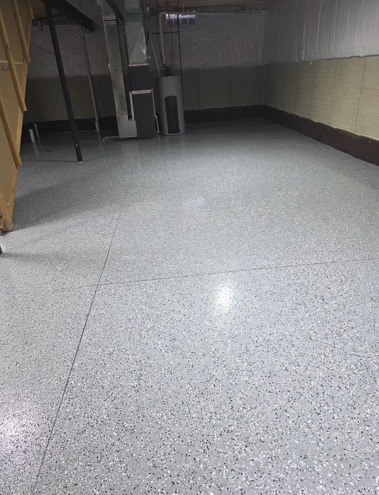 Basement epoxy and flake